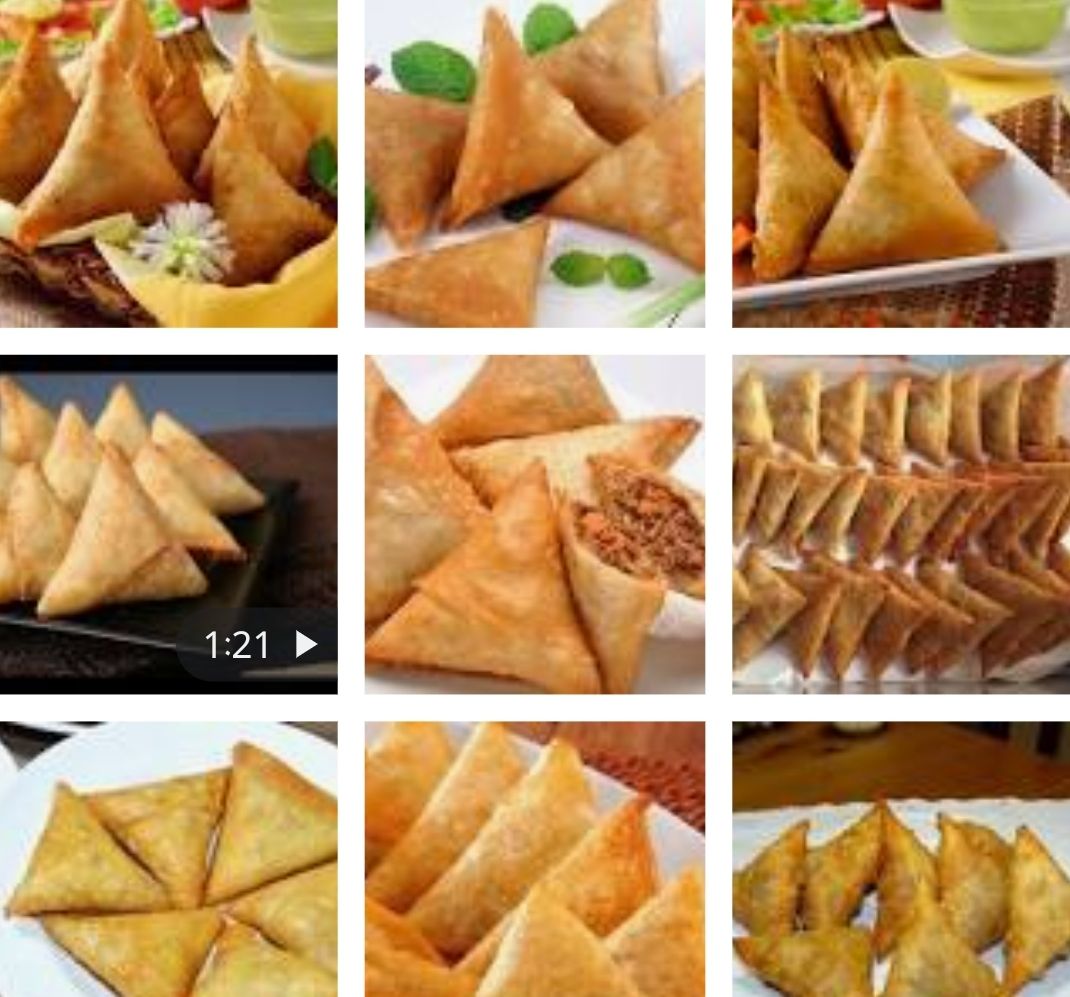 سمبوسه .دجاج .لحم.جبن خضار