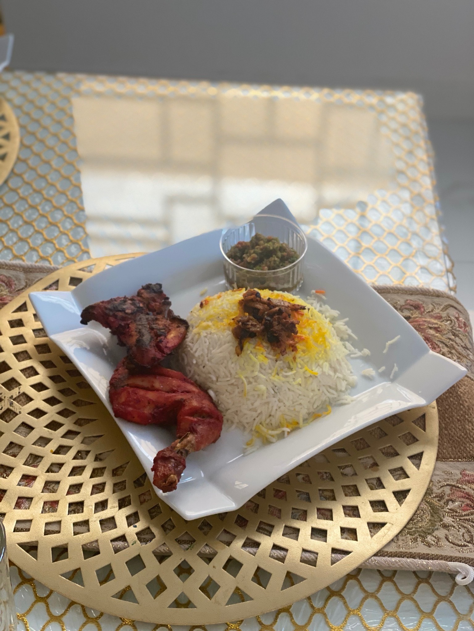 دجاج تندوري مع رز