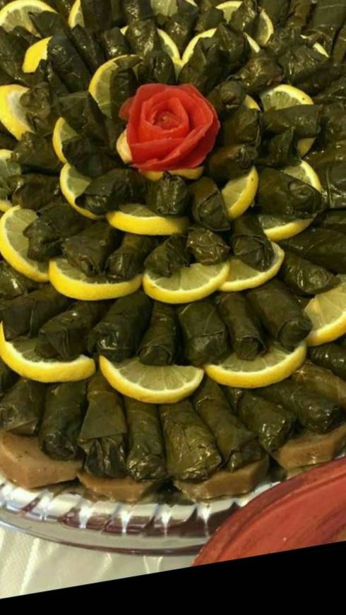 صحن ورق عنب كبير ليمون او سبيسي