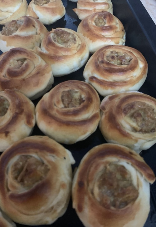 اثناء خروجها من الفرن