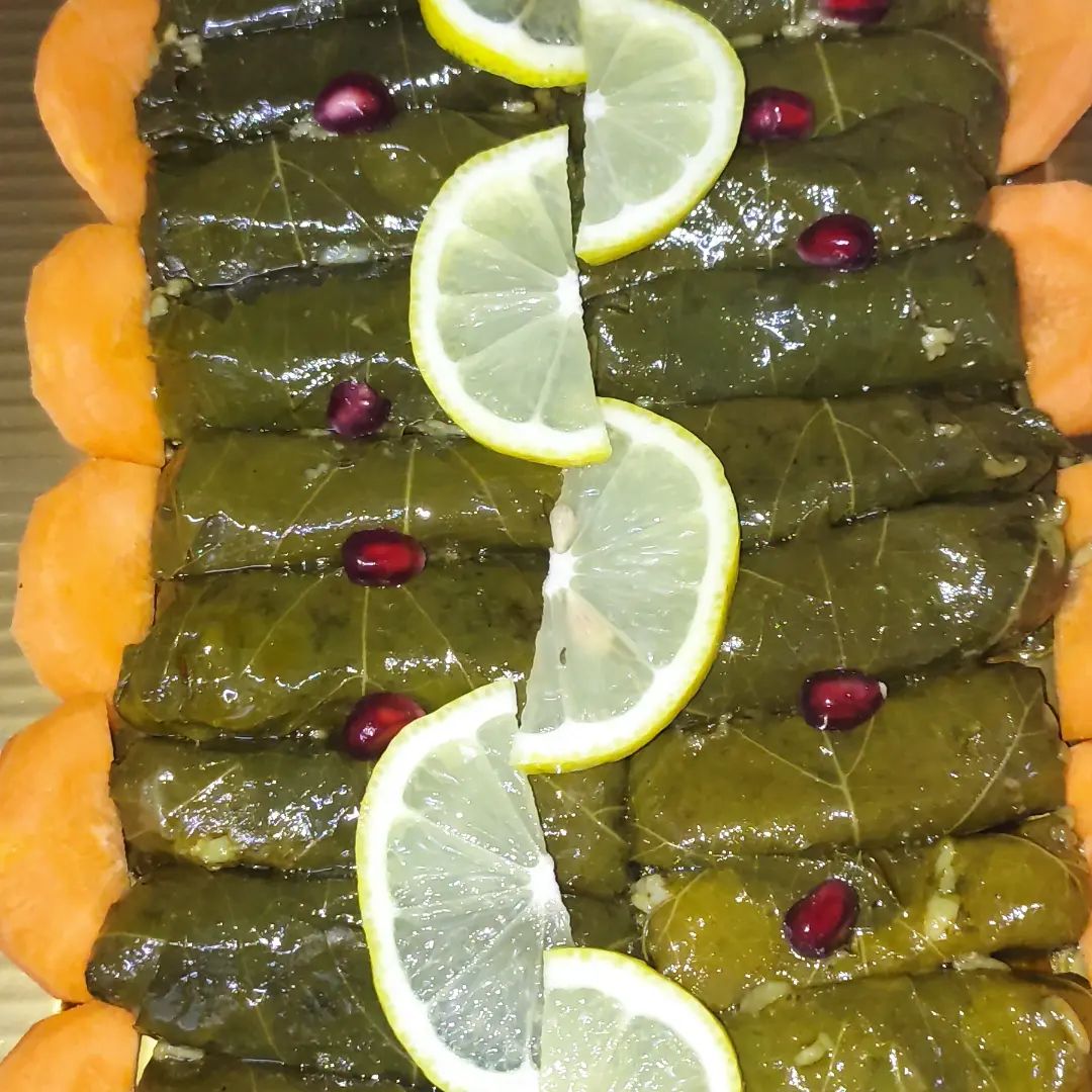 ورق عنب بالزيت الزيتون ودبس الرمان ناطع ولذيذ