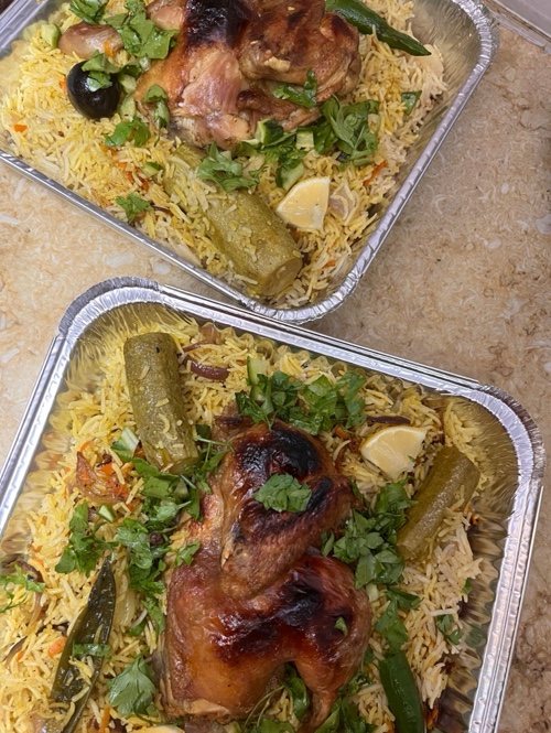 كبسة دجاج نص حبه