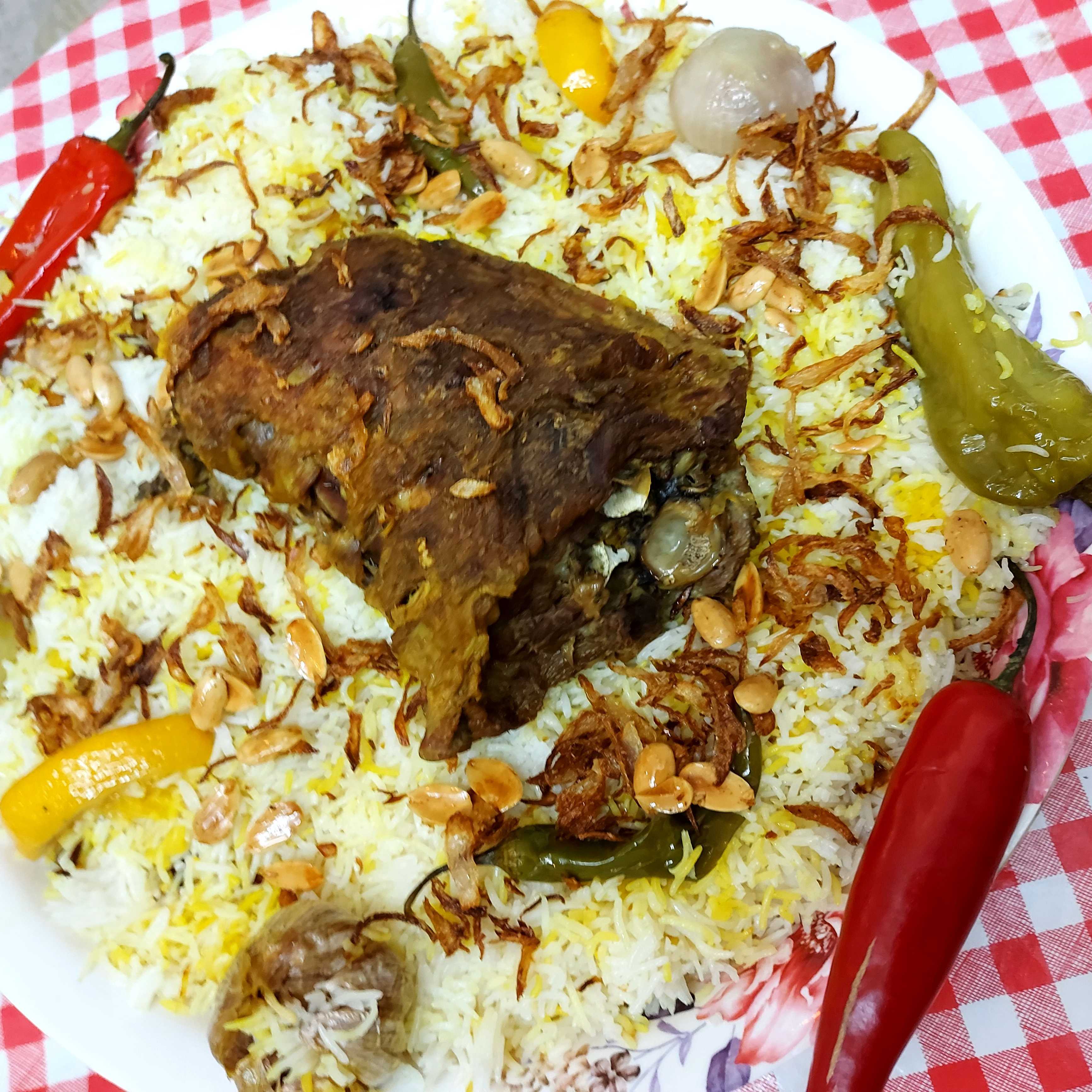رقيه خروف مع رز ابيض مشخول