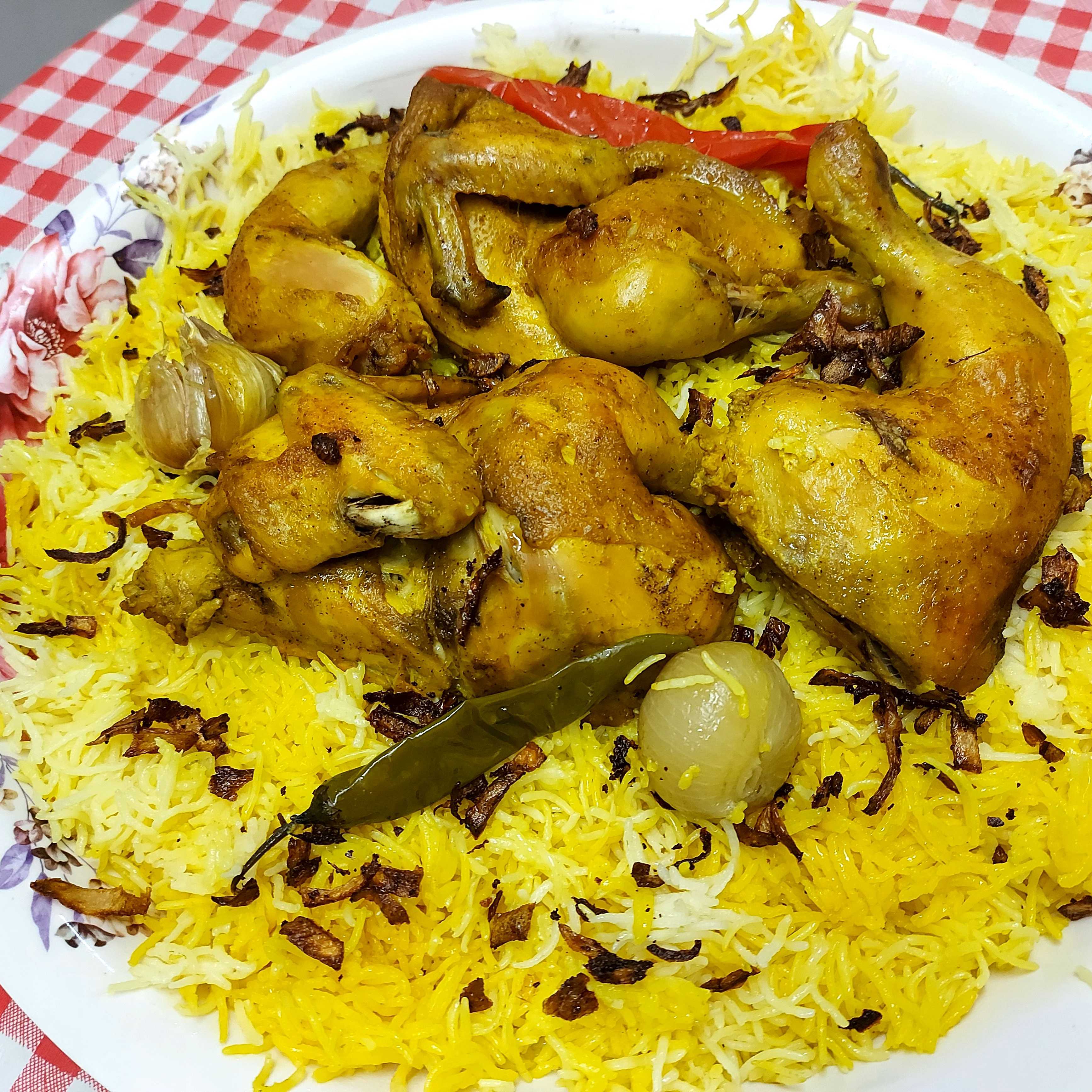 مندي دجاج على اصوله