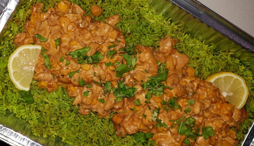 Rice spinach with chicken #الشرقيه #الدمام #الخبر
