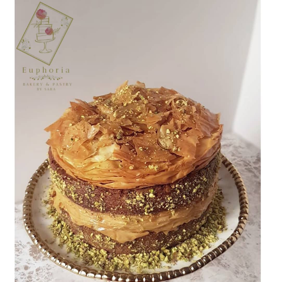 ⁣ ♡ ⁣⁣⁣⁣كيكة البقلاوه بالفستق⁣ ♡ للطلب التواصل عن طريق الدايركت او الوتساب ⁣⁣⁣ ⁣ ♡ Baklava
