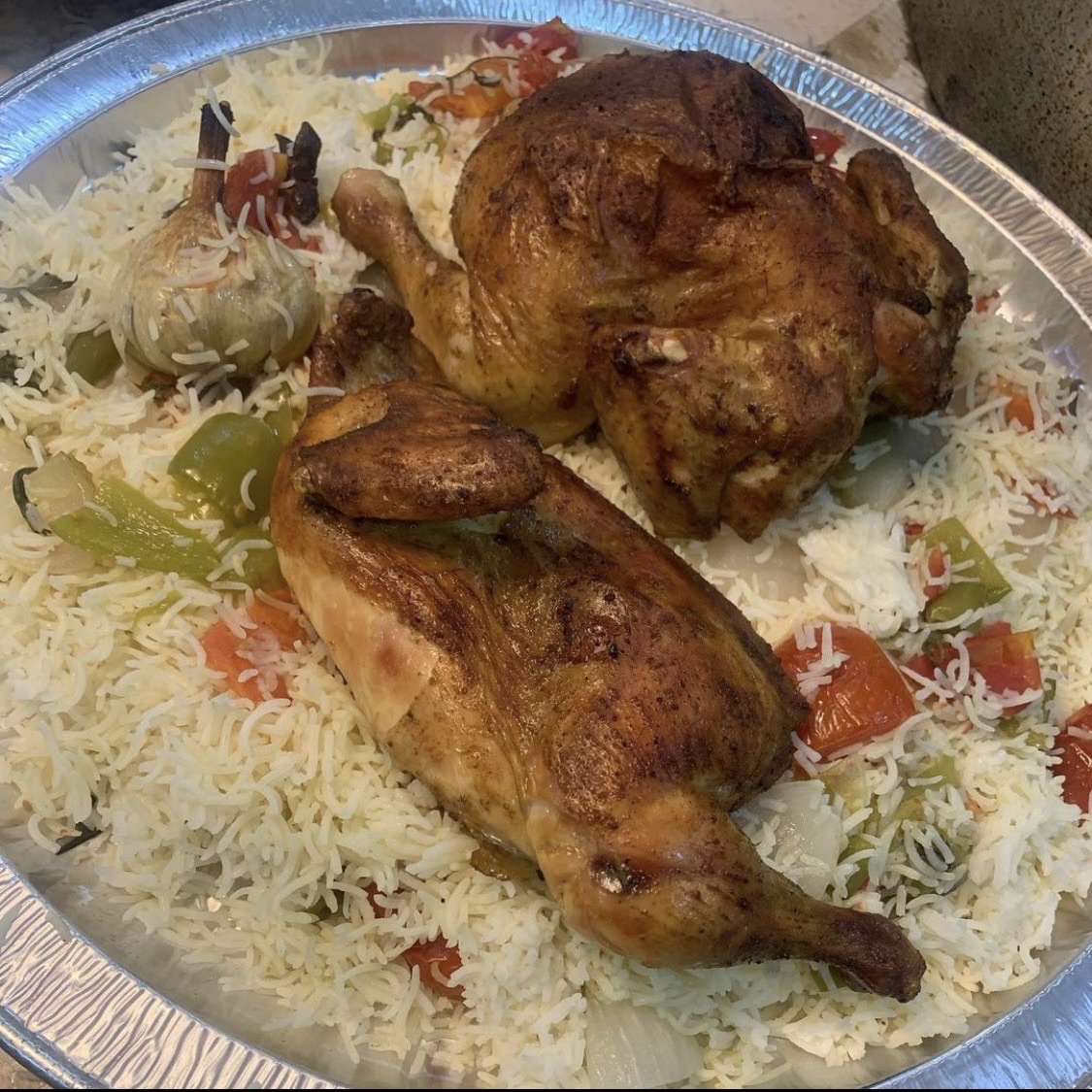 مندي دجاج رز أبيض