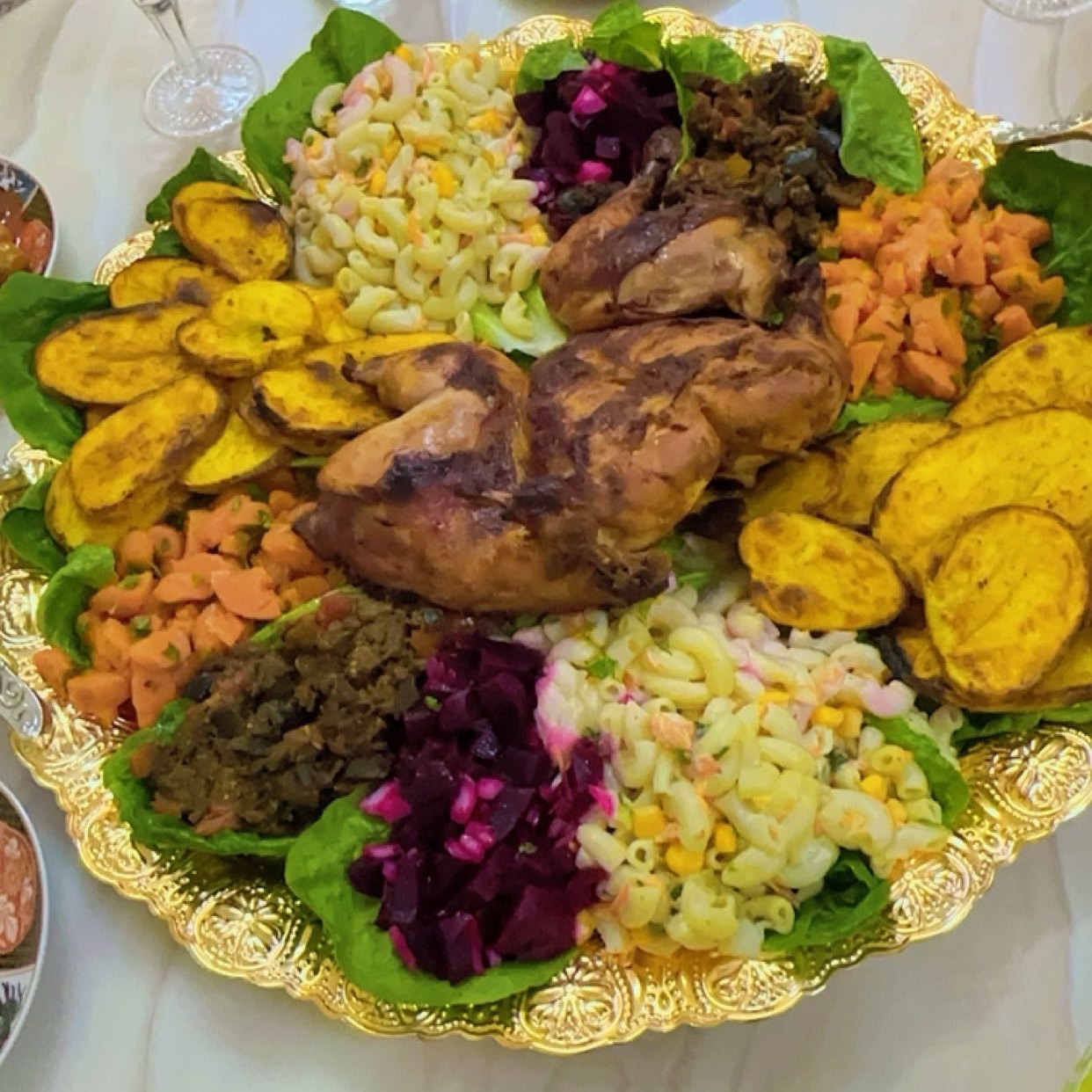 صحن دجاج بالخضار مشكلة
