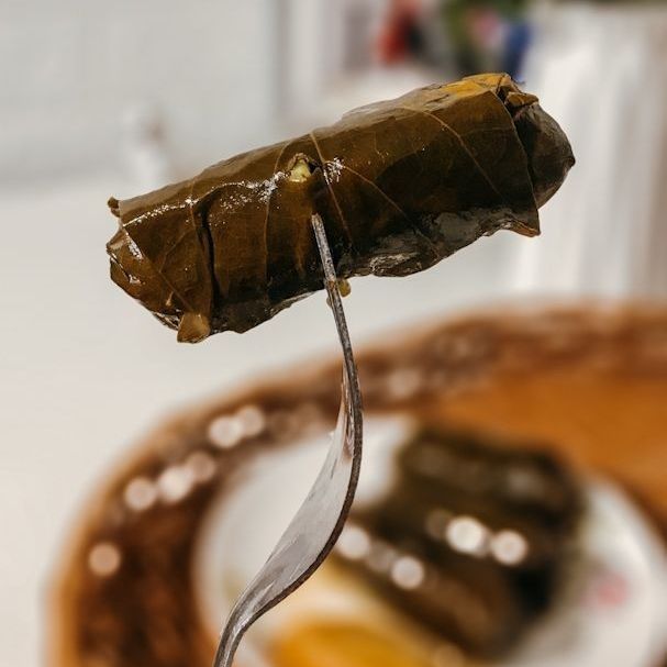 ورق عنب حار وحامض مع صوص لذيذ