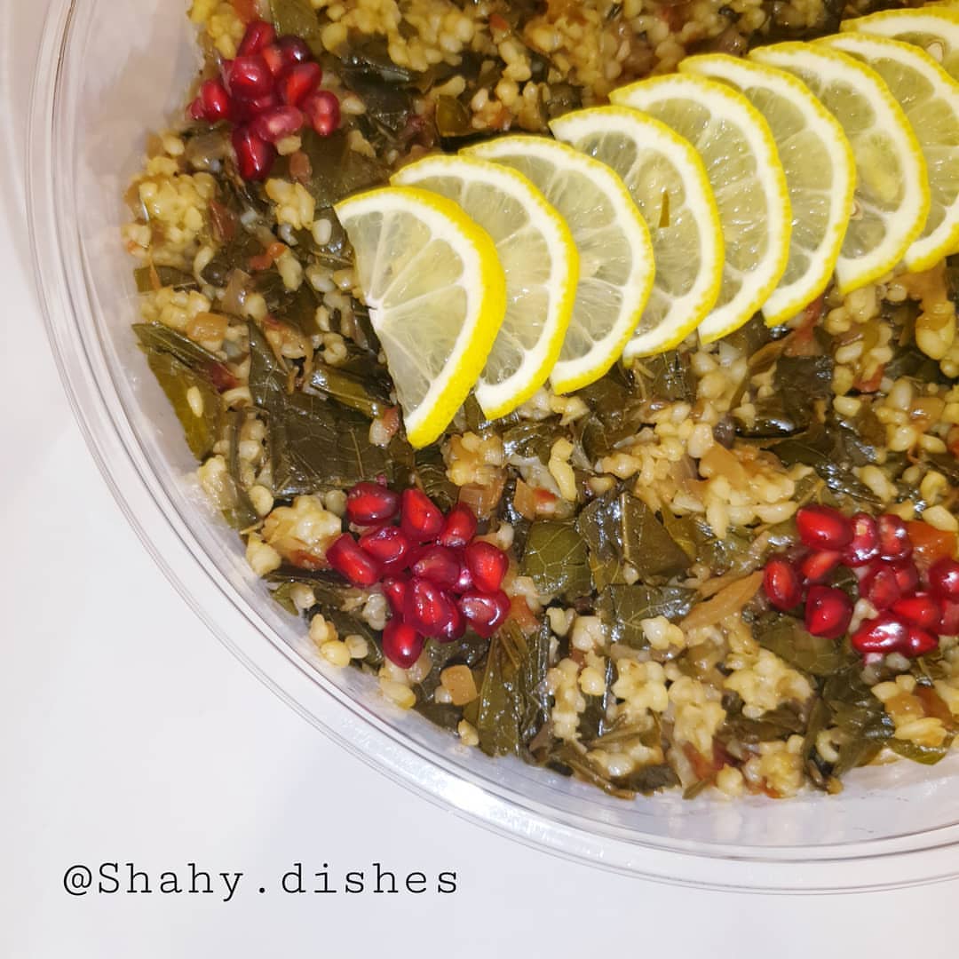 جمعة مباركة سلطة ورق العنب الحجم العادي ١٤٠ ريال الحجم الميني ١٥٠ ريال #شهي #سلطات_شهي #مق