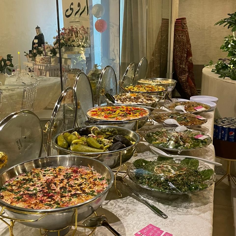 برياني مكرونه بشاميل كرات بطاطس محاشي مشكله كشري تبوله فتوش فته بتنجان سلطه مقالي