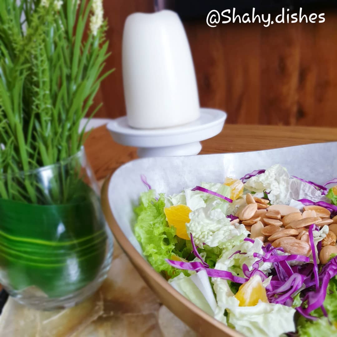 سلطة البرتقال حجم كبير ١٢٠ ريال حجم ميني ١٣٠ ريال #شهي #سلطات_شهي #مقبلات_شهي #سلطة_تين #س