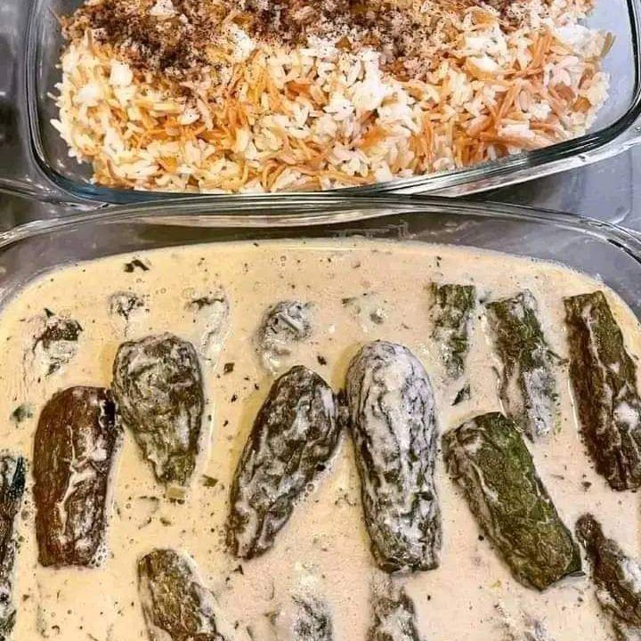 شيخ المحشي كوسا مقلي و محشي لحمة وبصل وصوص الطحينة والزبادي ودبس الرمان تتكون الوجبة من 7ح