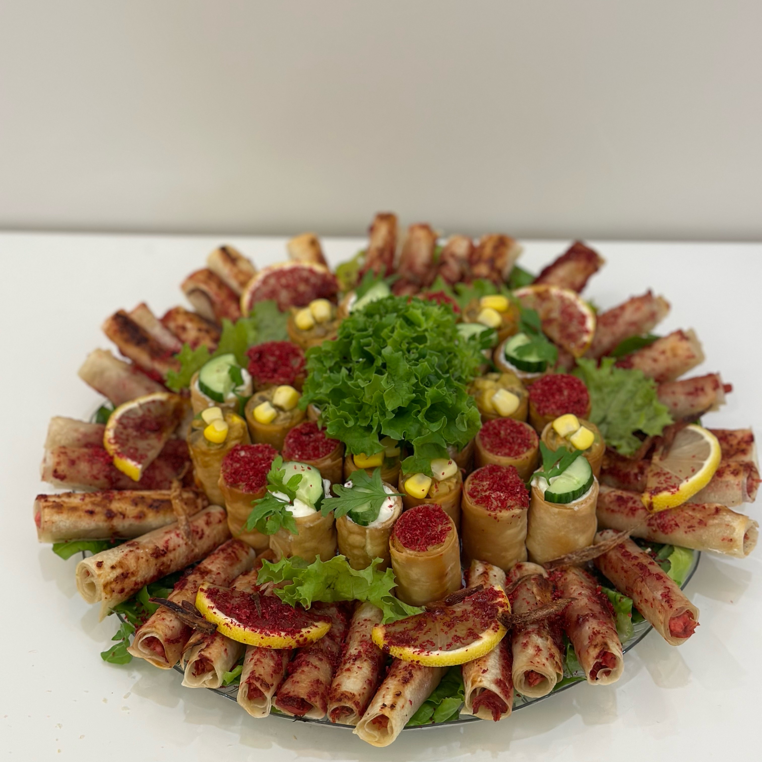 مسخن و رولات مشكلة (دجاج-خضار-جبن)