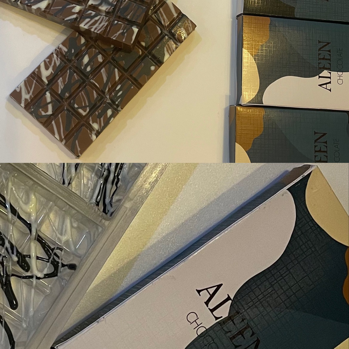 شوكلاتة دبي🍫 شوكلاتة الهبه بحشوة البستاشيو والكنافه والنوع الثاني بحشوة الكندر مع الكنافه