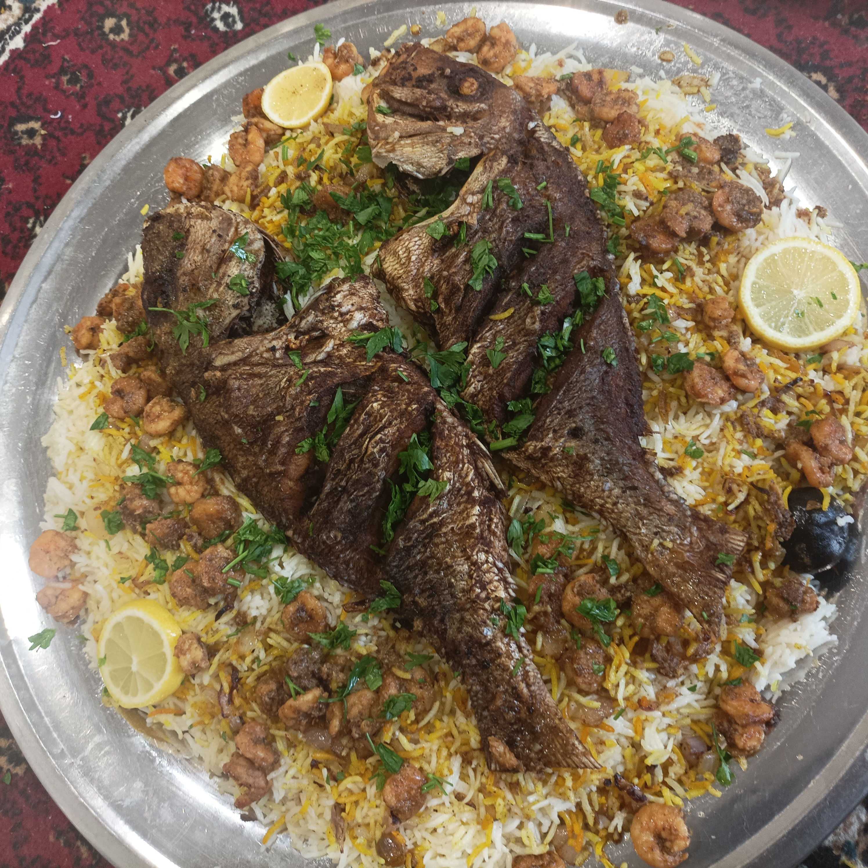 سمك عندق مع ربيان
