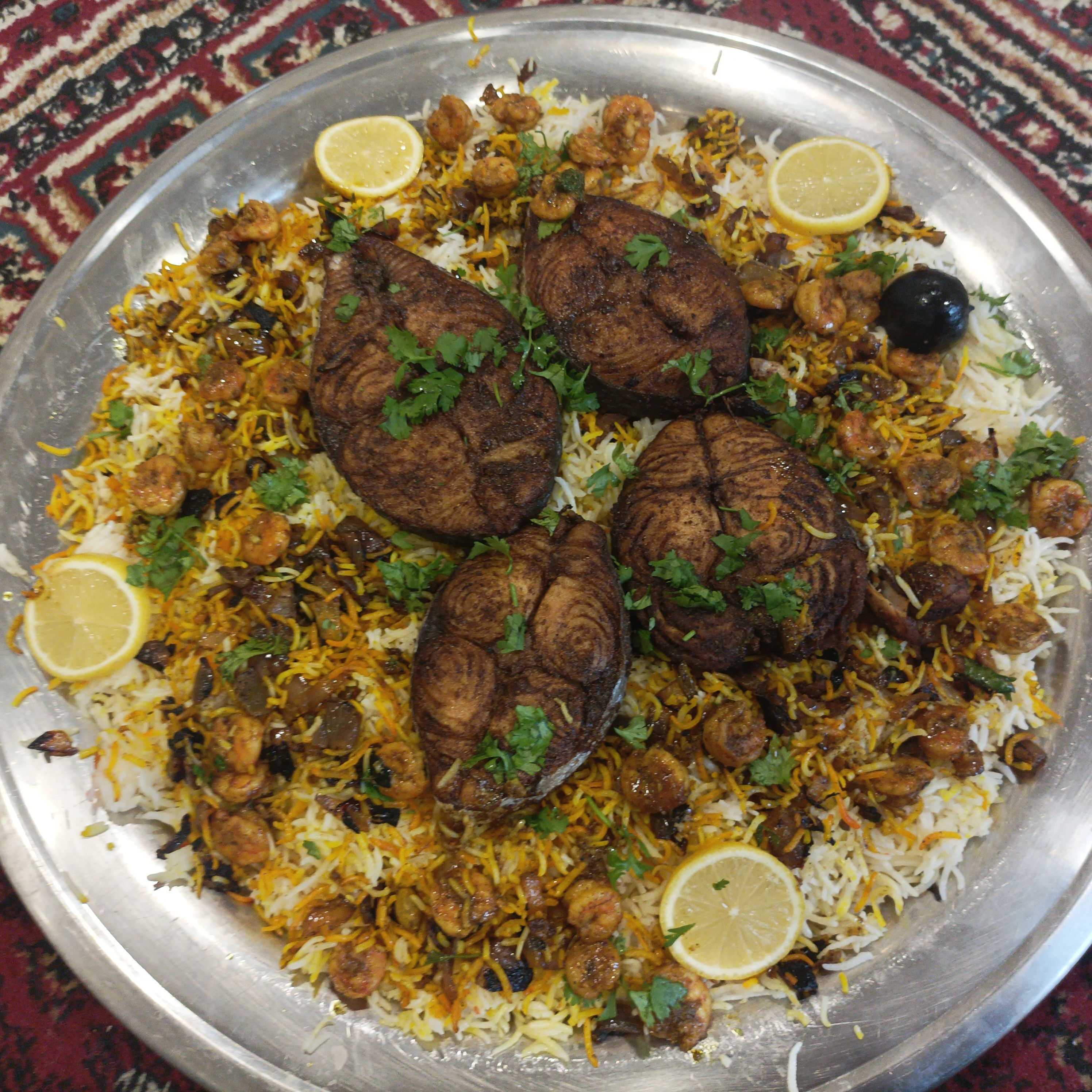 سمك كنعد مع ربيان