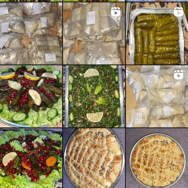 مفرزنات ورق عنب /سمبوسك لحم / دجاج /جبن/ سبرينغ رول /كبة