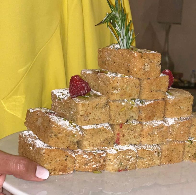 •Raspberry and pistachio Mini Loafs•