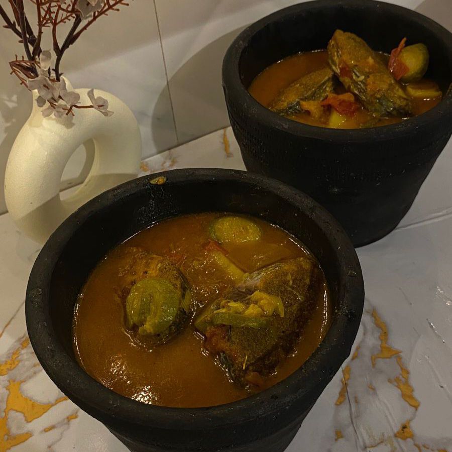 مغش سمك بالخضار