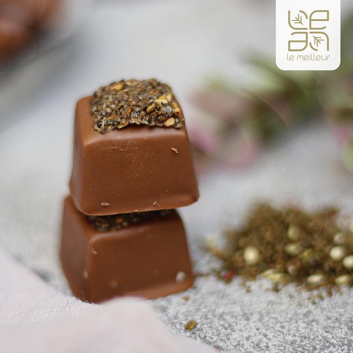 مين يحب الزعتر ؟ جديدنا شوكولاتة كروكان مع زعتر ‎#جديد #lemeilleur_sa #شوكولاتة