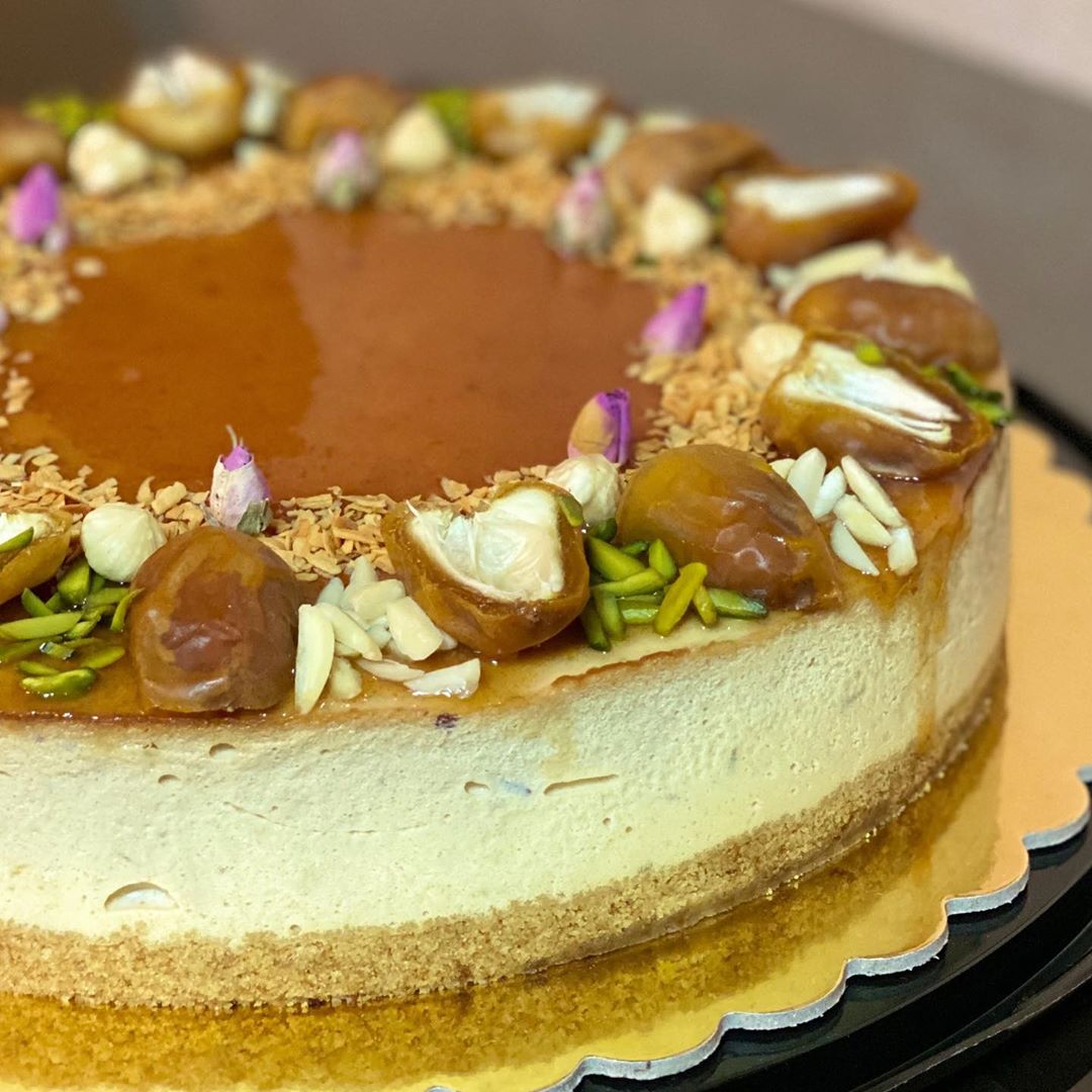 اللهم قر عيني بكل دعوة فاض بها قلبي . #تشيز_التمر#دولتشي_تشيزكيك #dolcecheesecake#dates_ch