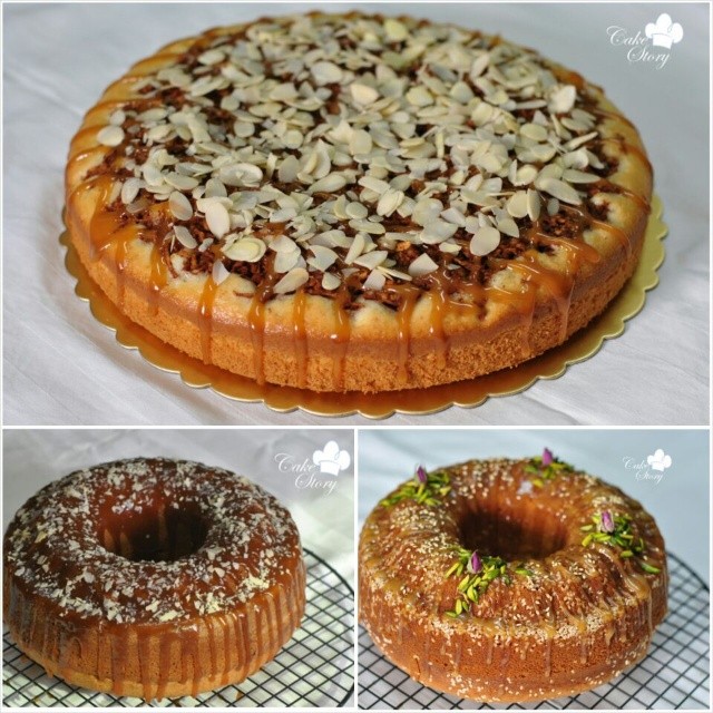 عرض مميز من كيك ستوري ♡ عرض المية على الأنواع التالية.. كيكة التفاح بالقرفة وصوص التوفي ♡