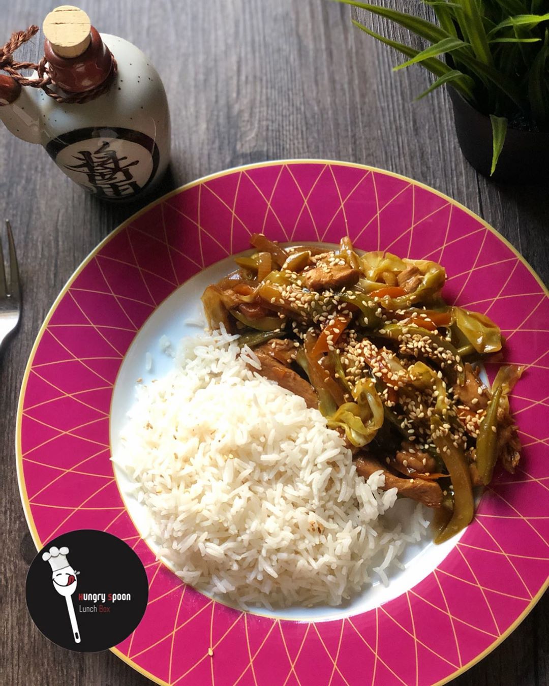Chinese chicken with rice ‍ ‎#غداء_عمل #غداء_اليوم #اكل_يومي #طبخ_بيت #يومي #لذيذ #يمي #ci