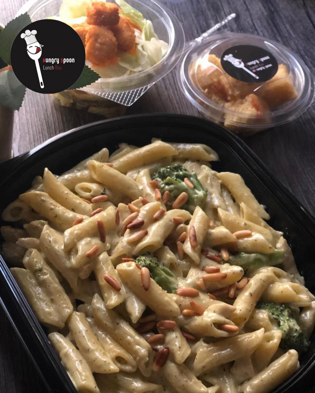 مكرونة بالبيستو ، سلطة البوب كورن حلى مكعبات الكيك #غداء_موظفين #غداء_عمل #غداء_اليوم #اكل