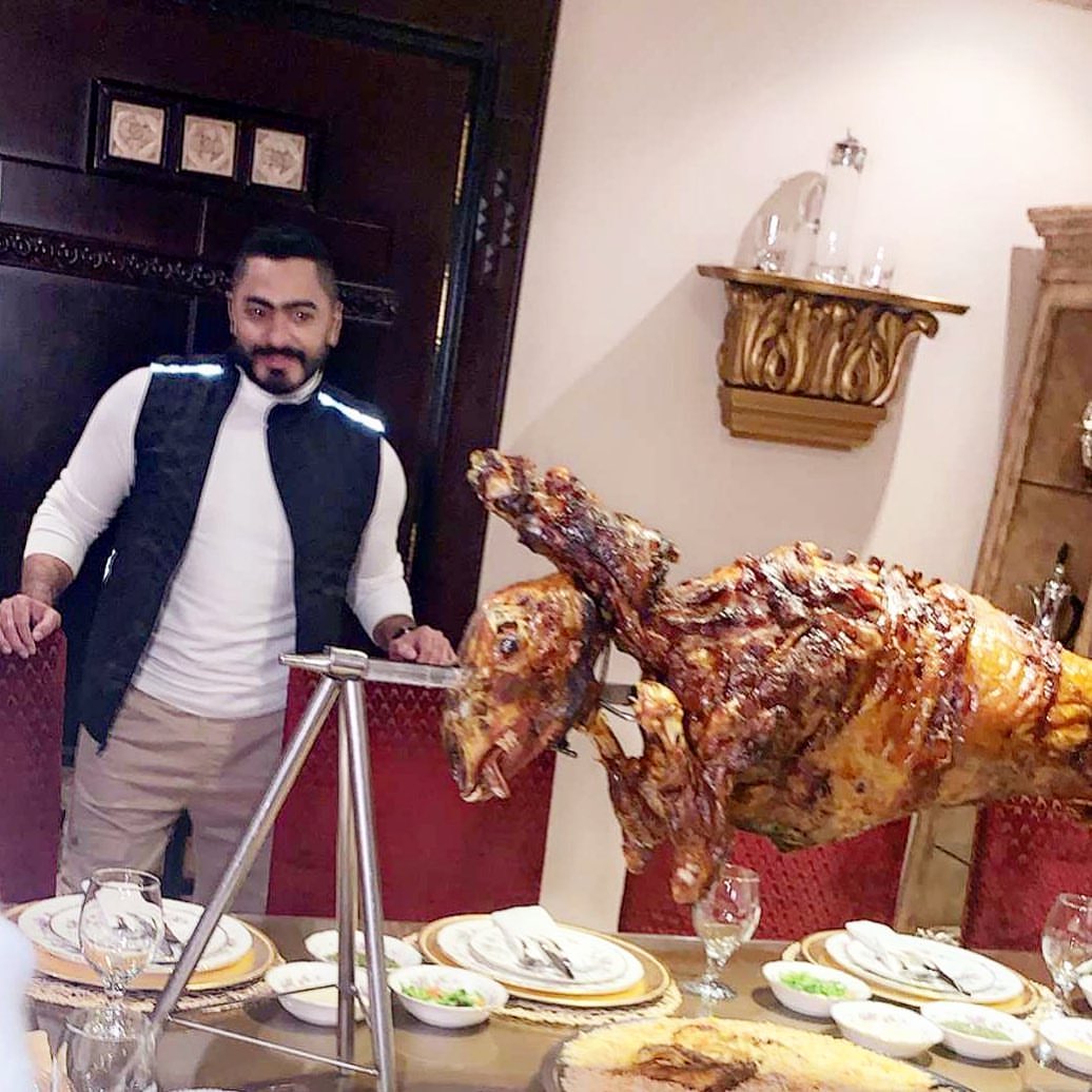 شرفنا اليوم فنان مصر المبدع تامر حسني • • • • • • • • • • • • • #تصويري #foodie #السعودية