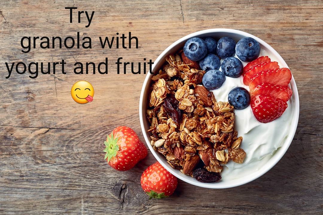 Good morning with granola bowl #جرانولا #جرانولا_صنع_منزلي #صحي #جرانولا_صحيه #رشاقه #دايت