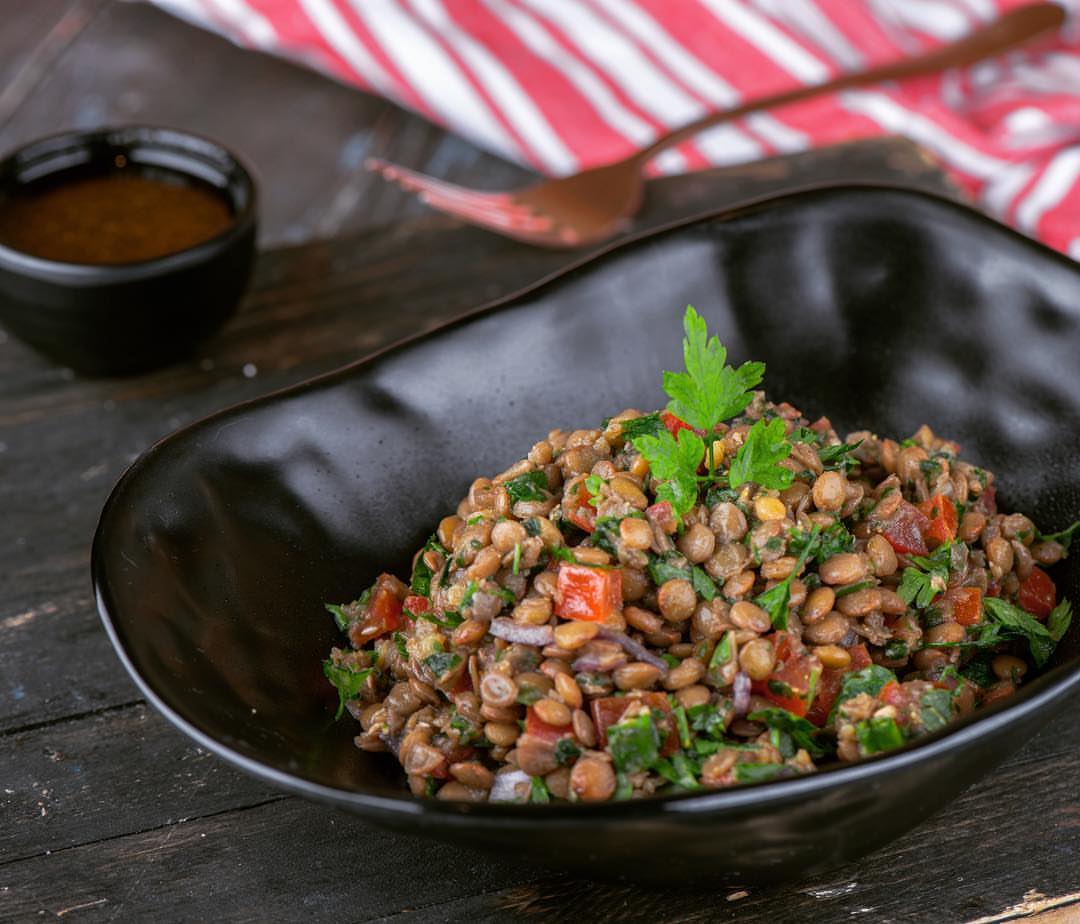 Lentil Salad سلطـة العــدس Nutrition Facts: Calories: 233 Fat: 16.6g Protein: 2.8g Carbs: