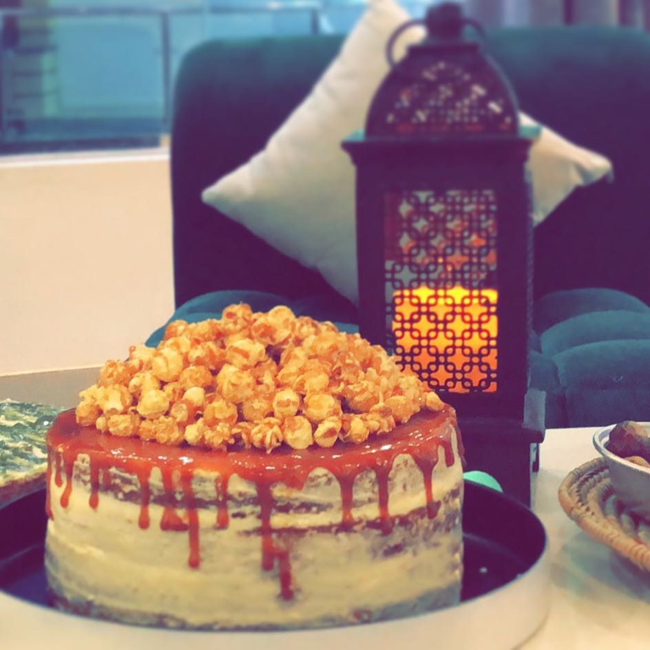 Try our new popcorn Caramel cake #made_with_love #popcorn_caramel #cake #baker #delicious