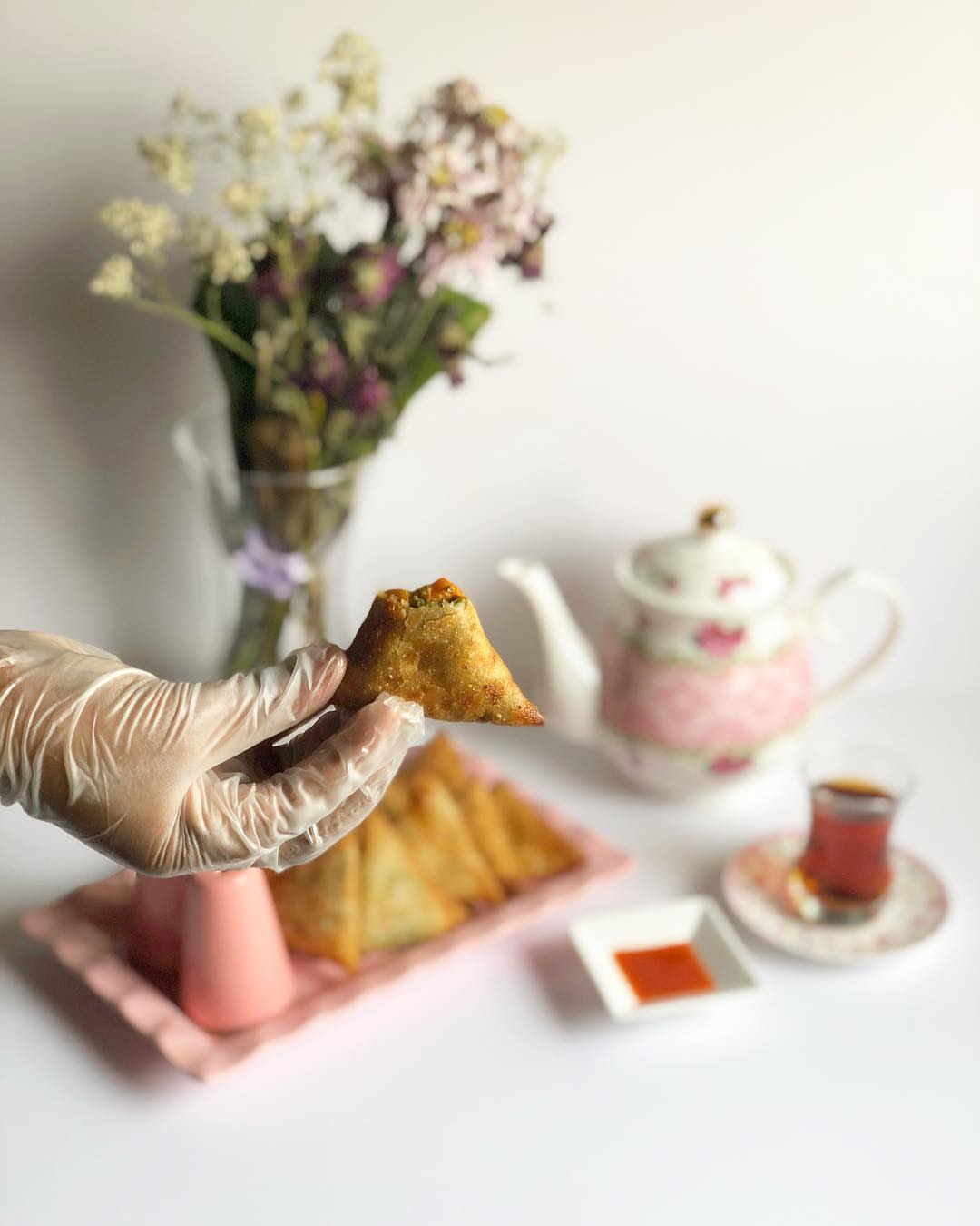 سمبوسه خضار بجبنه موزريلا ❤️❤️ . . . للطلب التواصل ع الرقم بالبايو #اكسبلور ✨