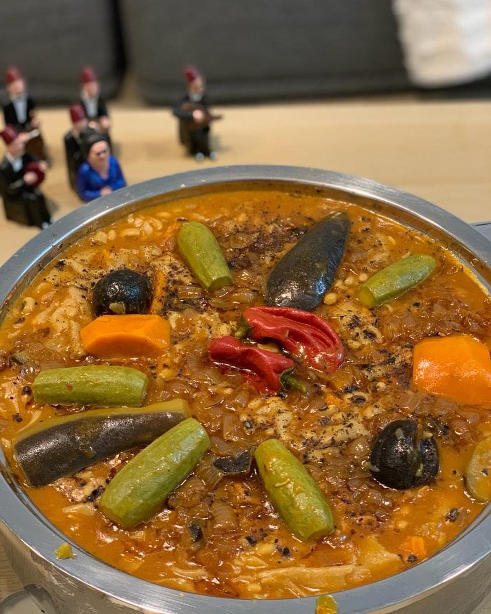 مرقوق باللحم والخضار ♥️