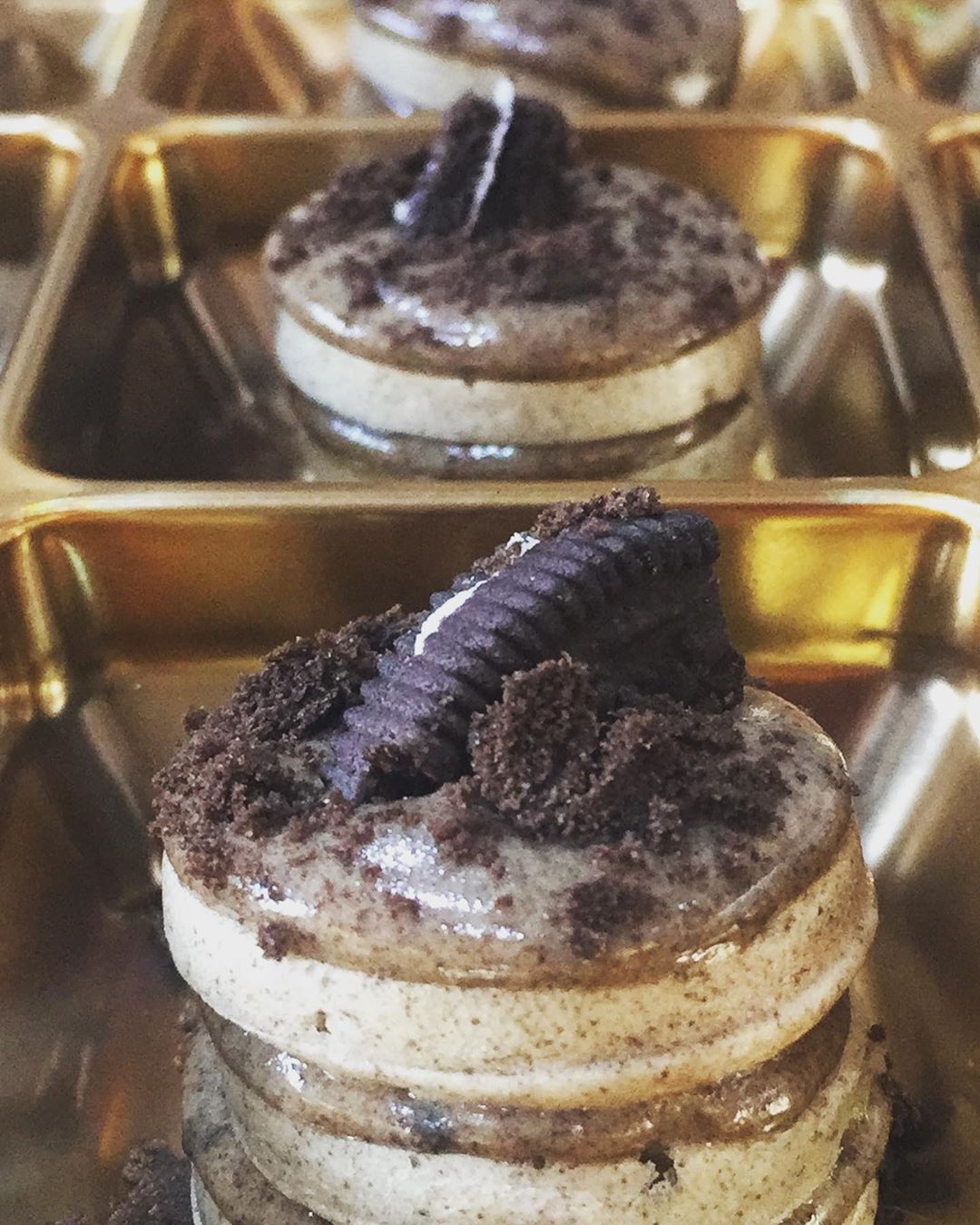 Mini pancake Oreo flavor ✨ ‏#minipancakes#mini#minisweets#sweets#pancakes#توزيعات#حفلات#ب