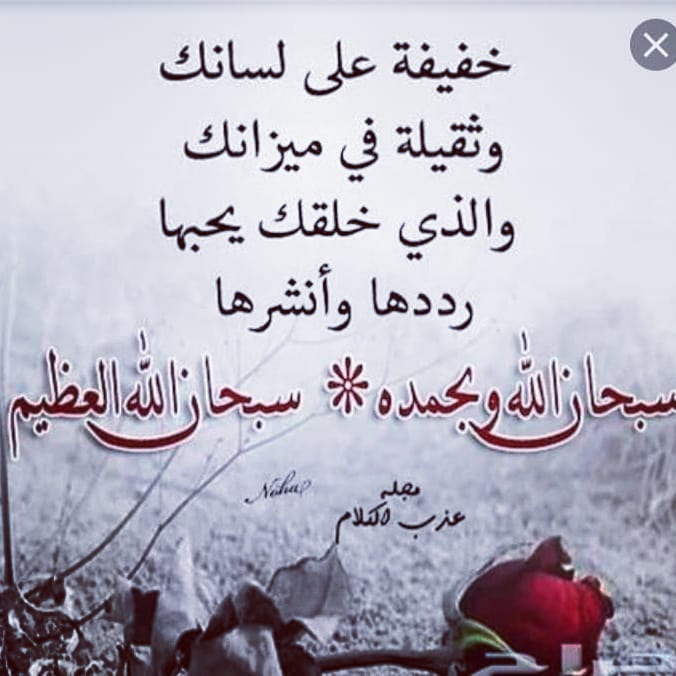 سبحان الله وبحمده سبحان الله العظيم