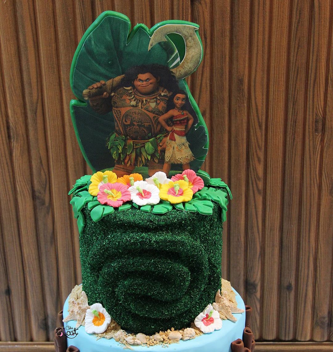 طلبية كيكة ثيم موانا . .نهتم بأدق التفاصيل. . Heart of Tafiti . .. . MOANA BIRTHDAY CAKE .