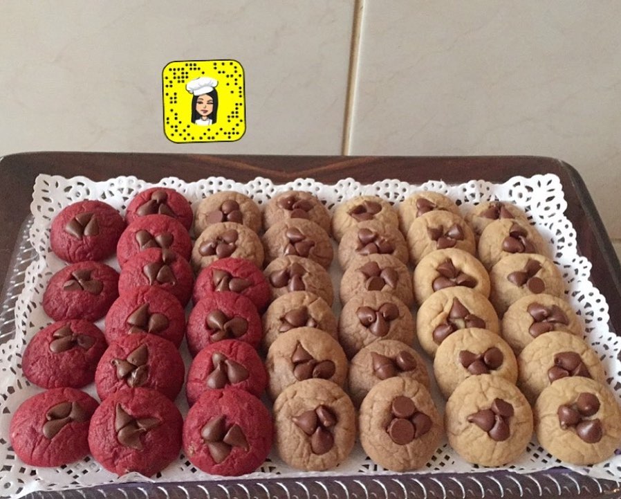 كوكيز الحجم الصغير ٤٠ حبة سعرها ٨٠ ريال ❤️#صباح_الخير#توزيعات_مواليد #توزيعات #مناسبات #حف