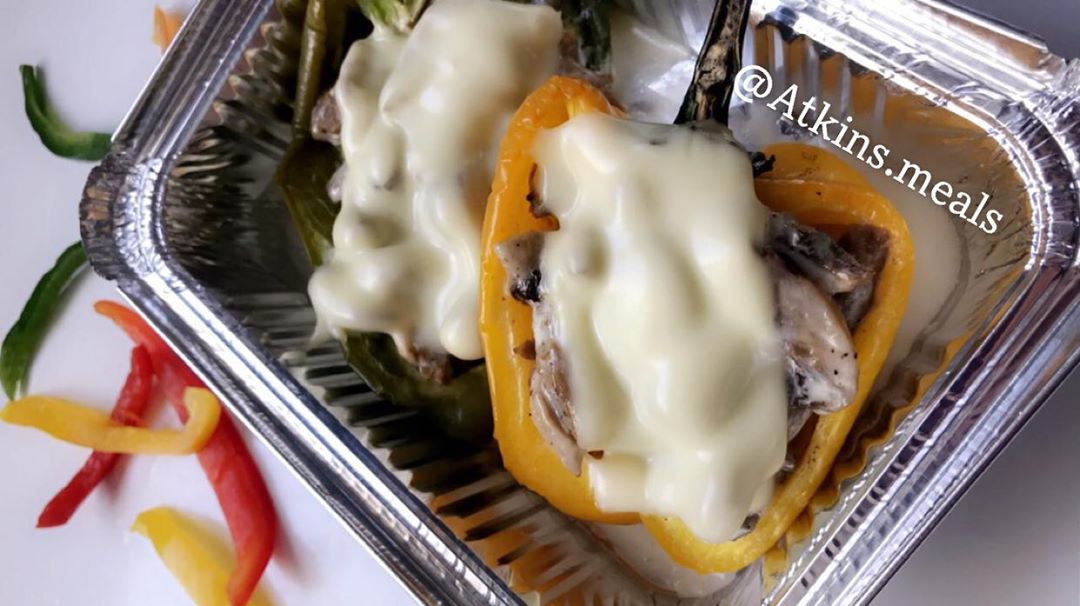 Cheesesteak stuffed peppers ‎#وجبات #صحي #اتكنز #اتكنز_دايت #جدة #اشتراكات_شهريه #jeddah #