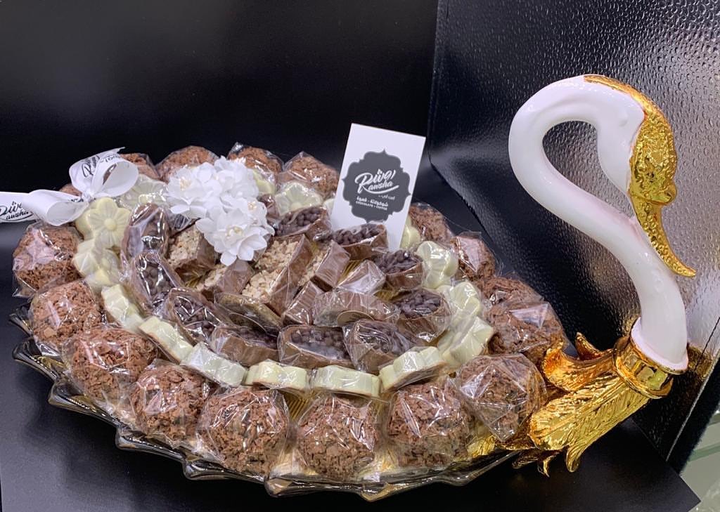 #صواني_العيد من #روشة .. بالشكل الجديد✨♥️ #شوكولاته #شوكلت_بلجيكي #شوكلت_العيد #صواني_فخم