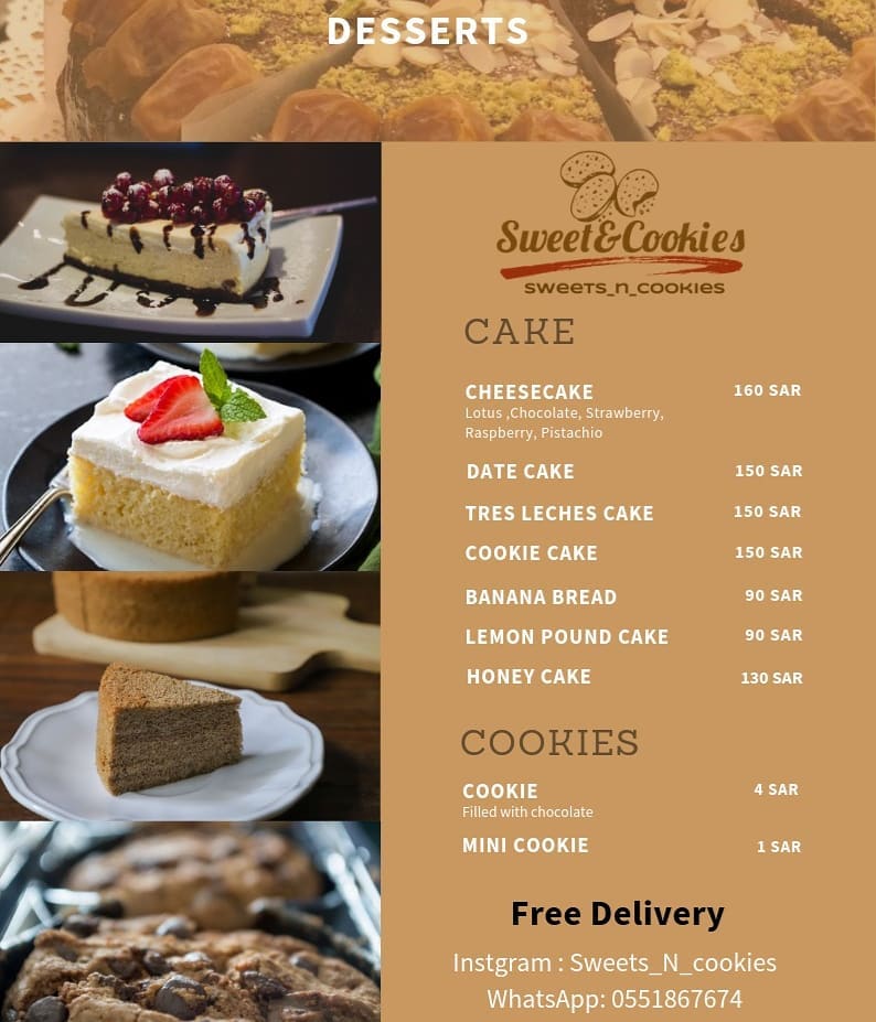 Dessert Menu