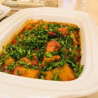 صينية دجاج بالقرع
