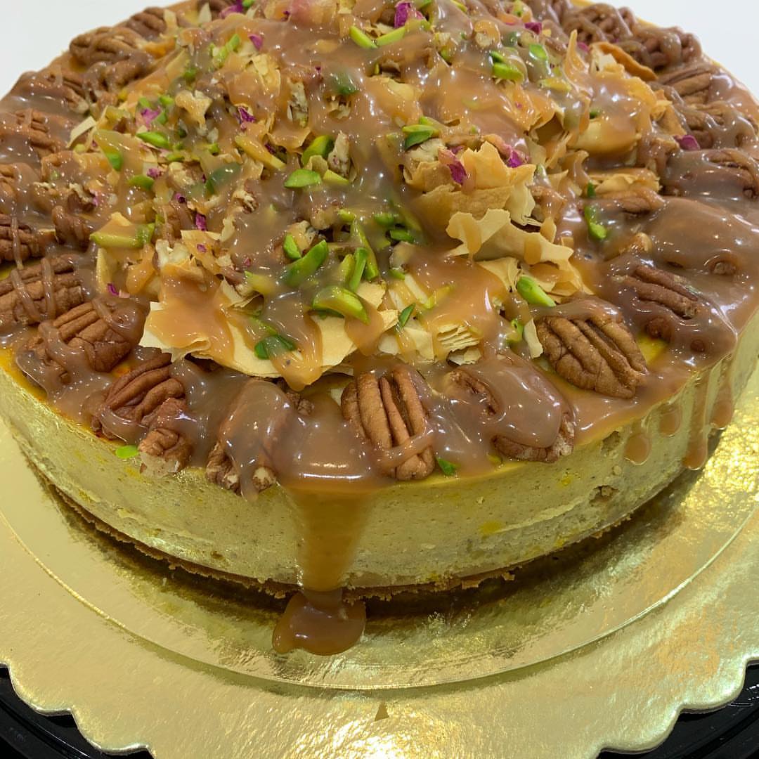 تشيزكيك القهوه العربيه بالكراميل #ويك_اند #فستق #ويكند #الرياض #الجمعة #توت #ملفاي #طلبيات