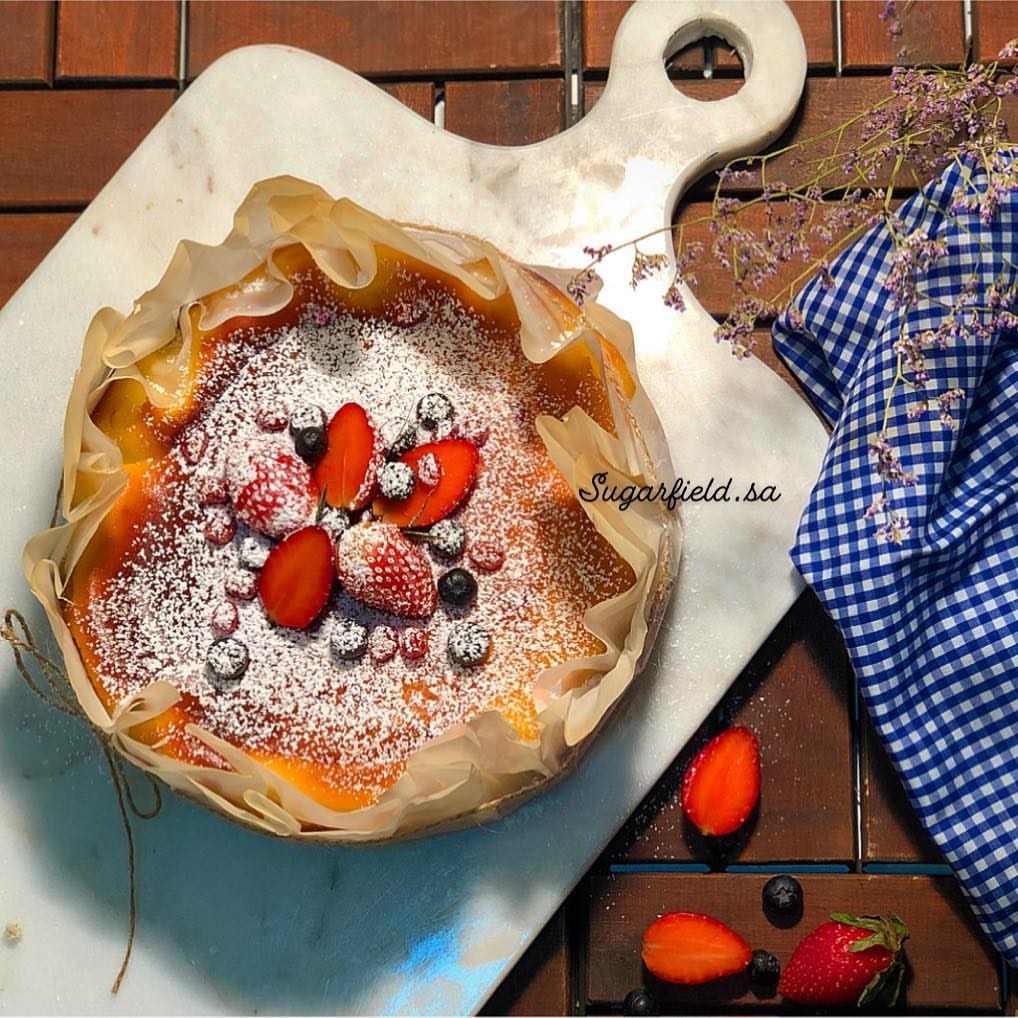 Good morning delicious سان سيبستيان بقَوام وطعم اصلي متوفرة بحجم 17سم (الوسط) تكفي 5-7 اشخ