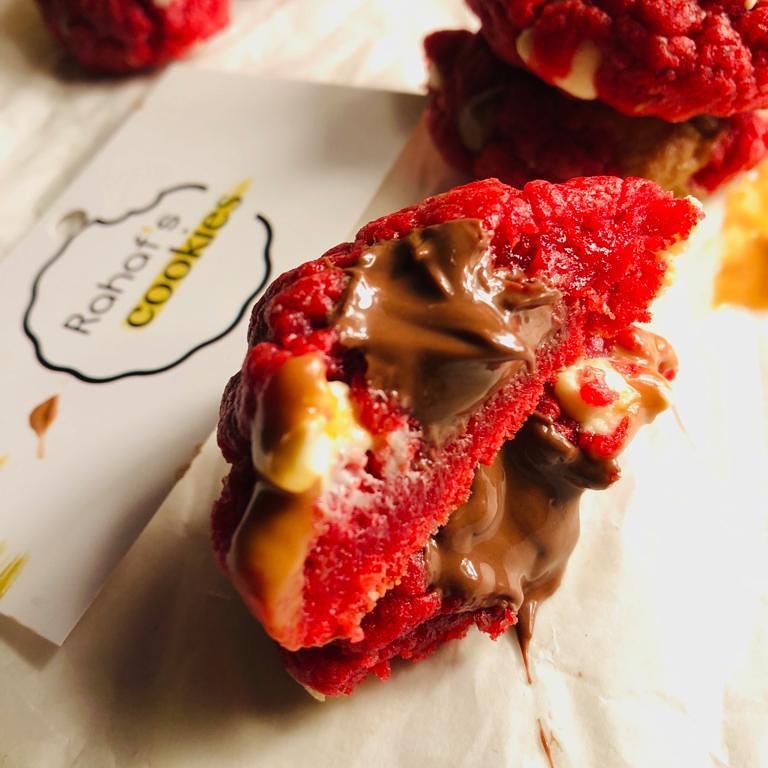 Red velvet cookies #cookies#yummy#rahaf’s_cookies#riyadh#delicious #chocolate#sweets#cake#