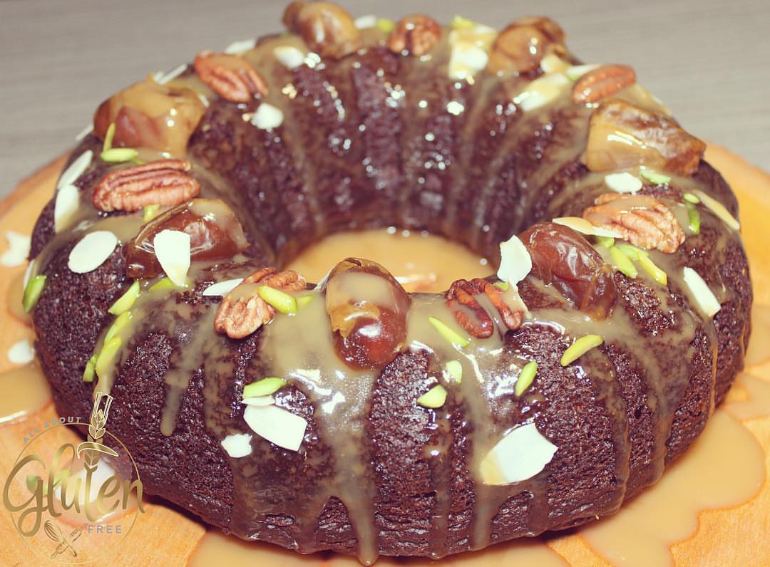 كيك التمر خالي من جلوتين القمح ومشتقاته Gluten free date cake #glutenfree #glutenfreerecip