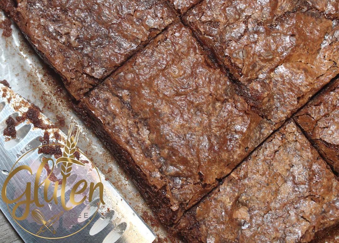 Gluten free fudge brownie #glutenfree #خالي_من_القمح #سيلياك #سيلياكية #خالية_من_الجلوتين