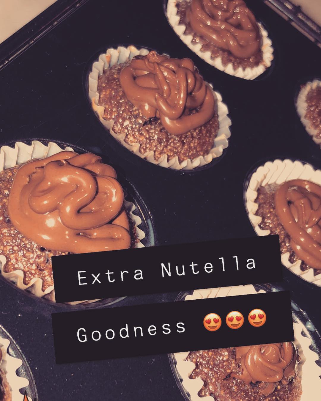 Hot from the oven ‍ #Mini #Dessert #Nutella #Riyadh #Basboosa