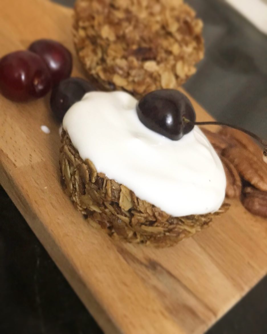 Try the bar with greek yogurt